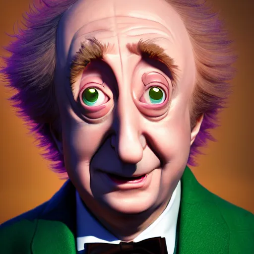 Image similar to an epic chibi comic book style portrait painting of gene wilder, character design by mark ryden and pixar and hayao miyazaki, unreal 5, daz, hyperrealistic, octane render, cosplay, dynamic lighting, intricate detail, cinematic