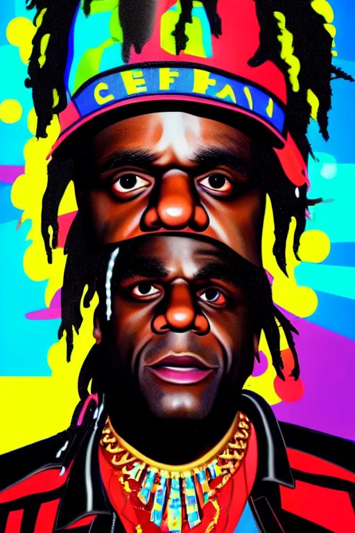 Image similar to chief keef, pop art, no duplicate image, glowing lights, ultra details, digital painting, artstation, concept art, smooth, sharp focus, illustration, intecrate details, art by richard hamilton and mimmo rottela, pixels art by kirokaze and paul robertson