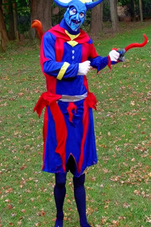 Image similar to scary dark jester halloween costume, best of halloweencostumes, man in a jester costume,