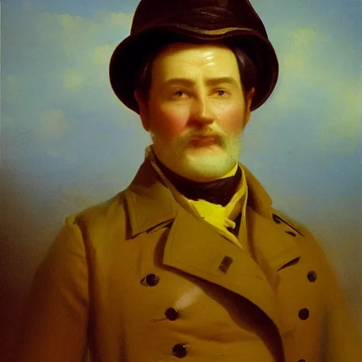 Prompt: portrait of Isaac Clarke by Ivan Aivazovsky