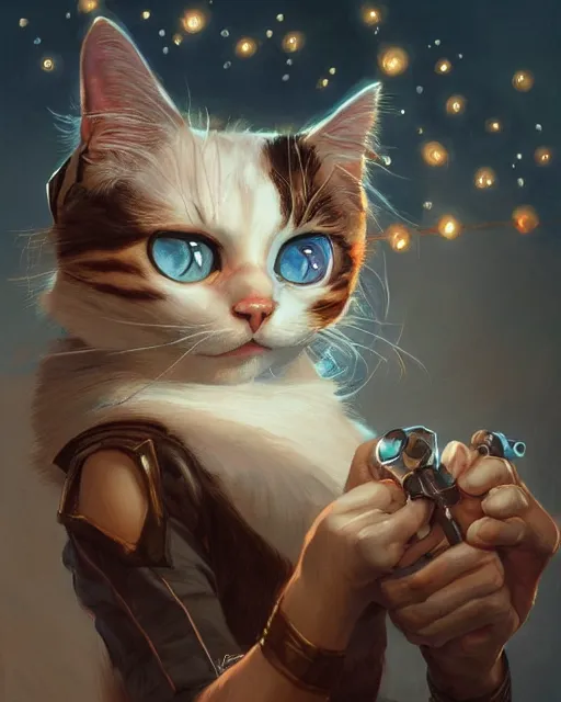 Image similar to miss fortune the cat | highly detailed | from the pixar film sneaky cats | very intricate | cinematic lighting | award - winning | closeup portrait | by donato giancola and mandy jurgens and charlie bowater | featured on artstation