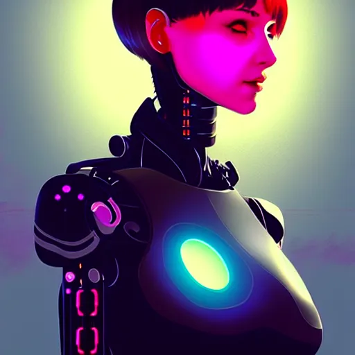 Image similar to a humanoid robot woman with integrated cybernetic modifications, cyberpunk art by ilya kuvshinov, trending on cgsociety, computer art, ilya kuvshinov, artstation hd, artstation hq