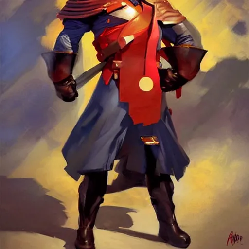 Prompt: greg manchess portrait painting of partially armored m bison from street fighter spitting fire as overwatch character, medium shot, asymmetrical, profile picture, organic painting, sunny day, matte painting, bold shapes, hard edges, street art, trending on artstation, by huang guangjian and gil elvgren and gerald brom