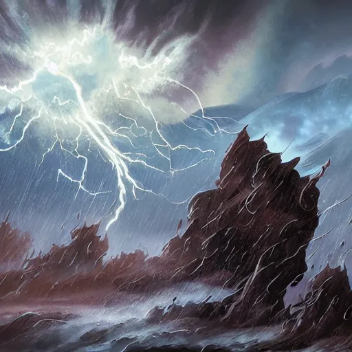 Image similar to explosive storm, fantasy art, concept art, ultra detail