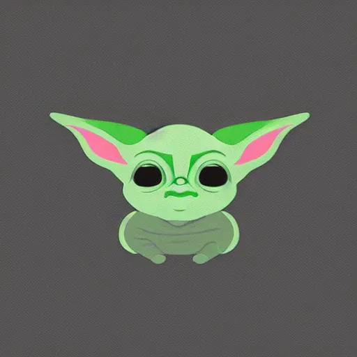 Image similar to baby yoda icon, trending on logopond