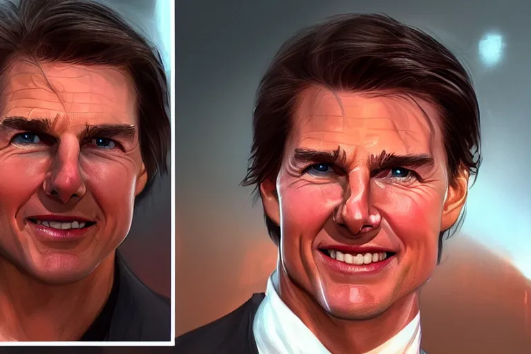 Prompt: (tom cruise!!) using force lighting, palpatine