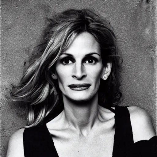 Prompt: Julia Roberts, art photography by Helmut Newton