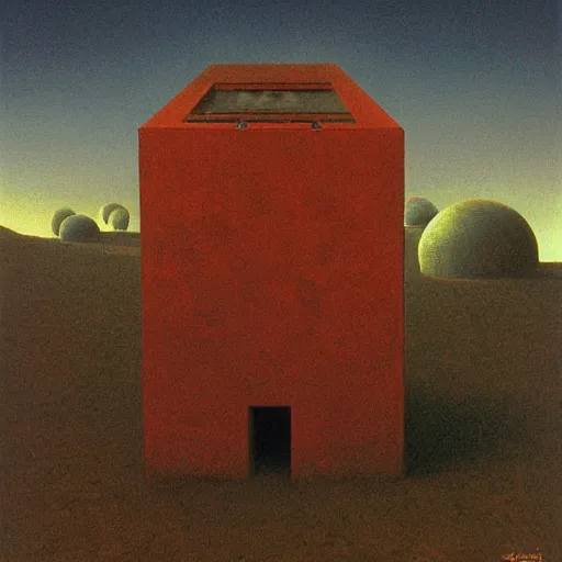 Image similar to dead box by zdzisław beksinski