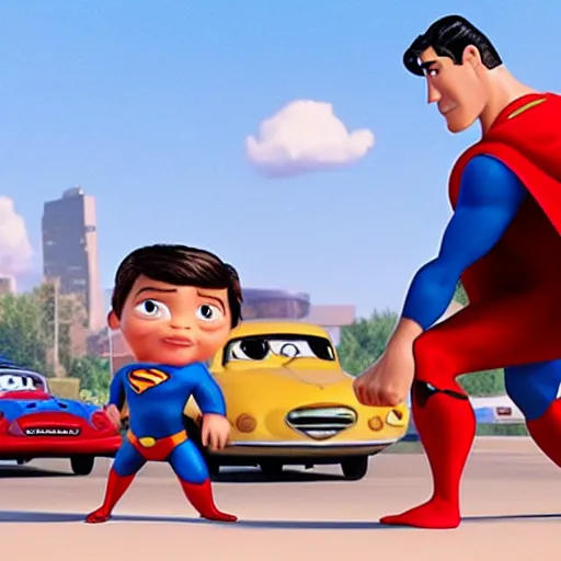 a still from a new Pixar movie with a superman like | Stable Diffusion |  OpenArt