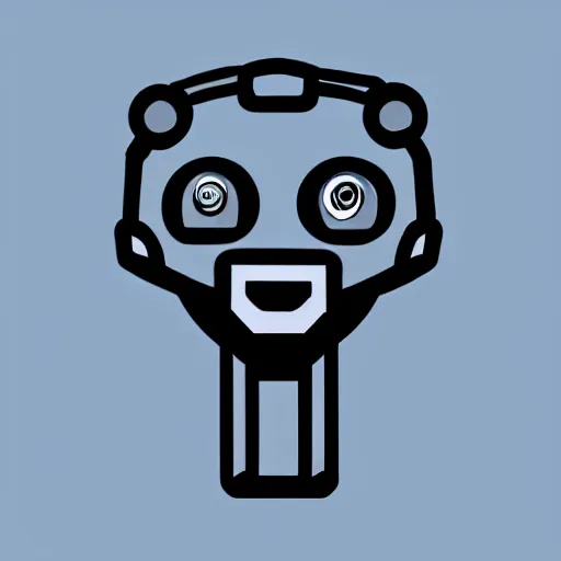 Image similar to sketches concept art robot mascot simple large head icon