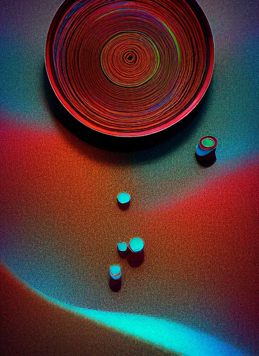 Prompt: a macro photograph of a new pottery piece by florian bagsby. intricate artwork by beeple. trending on artstation, art by artgerm and Norman Rockwell very coherent symmetrical artwork. cgsociety, concept art, sharp focus, cinematic lighting, hyper realism, high detail, octane render, 8k. Vibrant colors. Smooth gradients