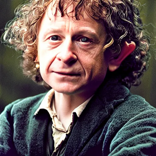 Image similar to Candid portrait photograph of Bilbo Baggins taken by Annie Leibovitz