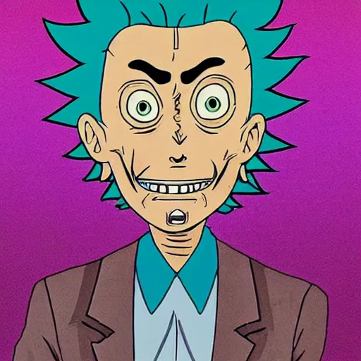 Image similar to Rick Sanchez, by Junji Ito