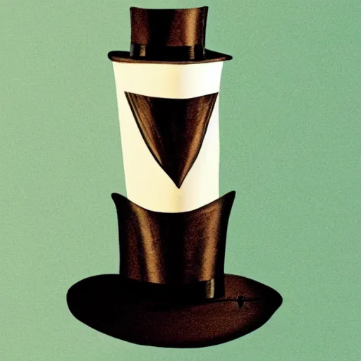 Prompt: a top hat with a boat inside