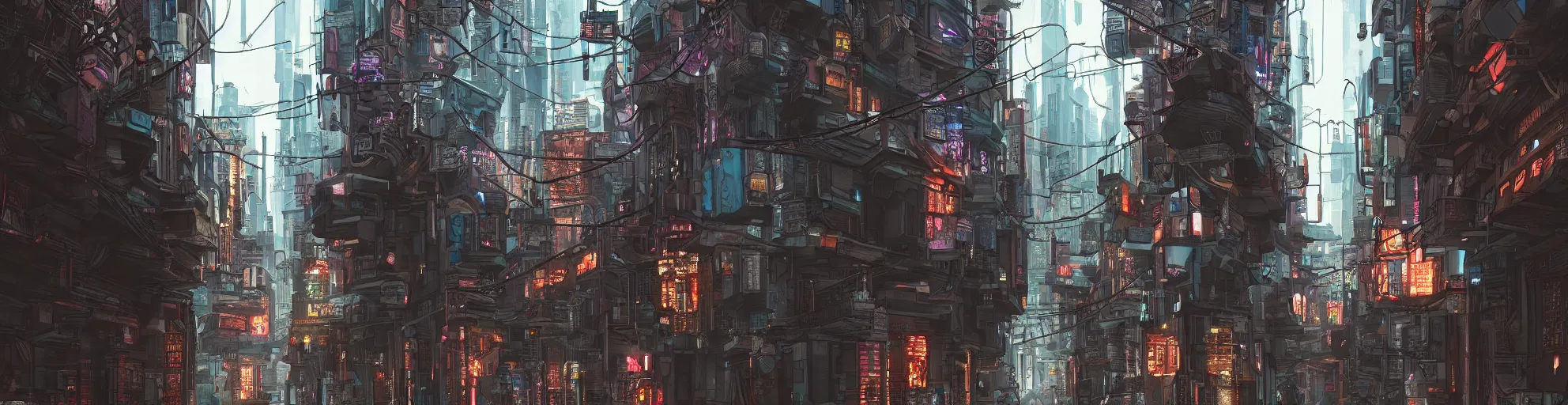 Prompt: cyberpunk alleyway, extremely detailed architecture and lighting wide-shot