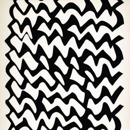 Prompt: fluorescent tumultuous, ordered by tomma abts. a beautiful print. she could have been bred from a shark & a hatchet. black eyes, sharp features, lips so thin they might as well not have existed.