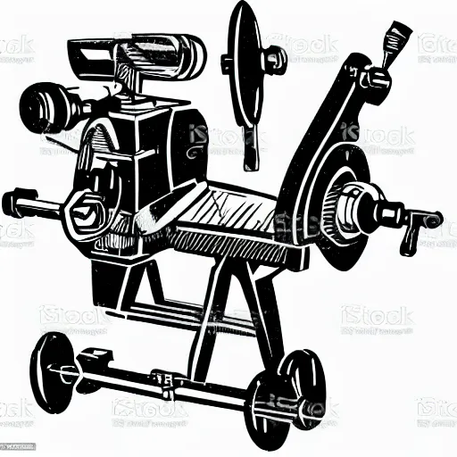 Image similar to lathe, vector art