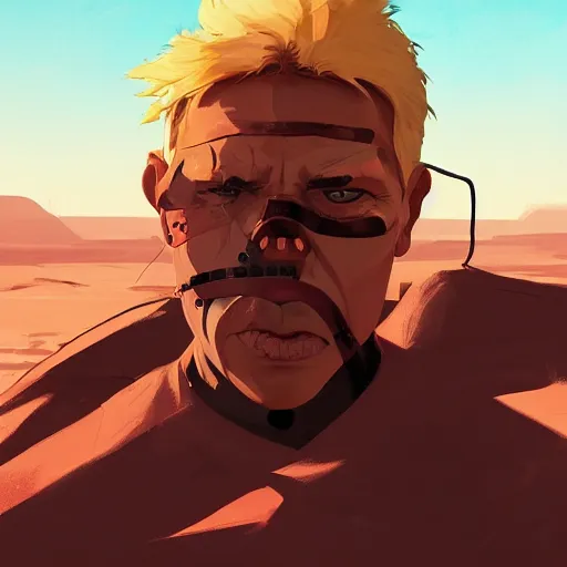 Image similar to face icon stylized minimalist mad max beyond thunderdome, loftis, cory behance hd by jesper ejsing, by rhads, makoto shinkai and lois van baarle, ilya kuvshinov, rossdraws global illumination