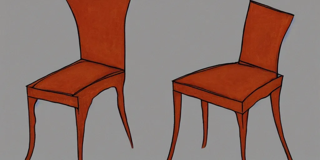 Image similar to furniture designs in the style of modigliani, design sheet