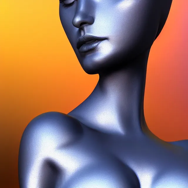 Image similar to thermal statue woman, highly detailed, 4 k, hdr, smooth, sharp focus, high resolution, award - winning photo, artgerm, photorealistic