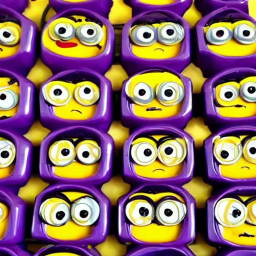 Prompt: purple minion cereal