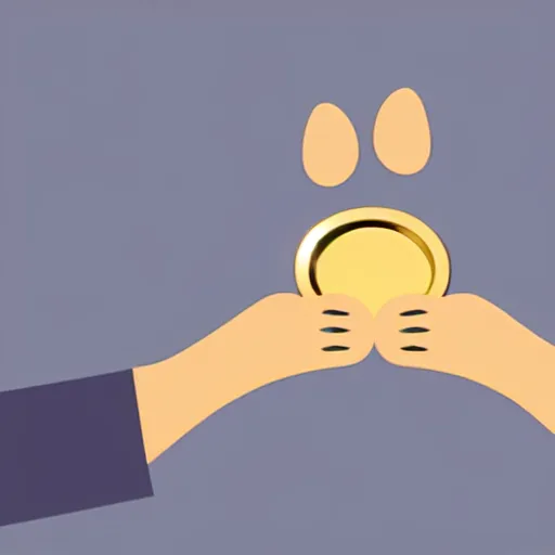 Prompt: Professional logo of a cat paw reaching for a golden coin.