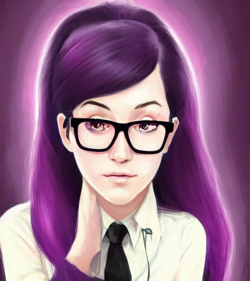 Prompt: humanized twilight sparkle studying for a test, a black!!!! girl with straight long brown hair and bangs, african american girl with black square glasses, and a purple suit jacket, black girl, art by stanley lau, artgerm, rossdraws, ross tran, sakimichan, cyarine, beautiful art