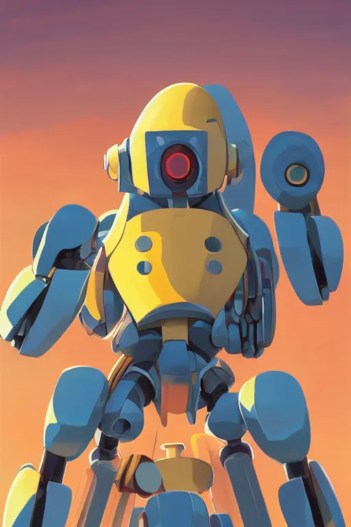 Image similar to metabots medabots medarotto medarot robot minimalist comics, behance hd by jesper ejsing, by rhads, makoto shinkai and lois van baarle, ilya kuvshinov, rossdraws global illumination ray tracing hdr radiating a glowing aura