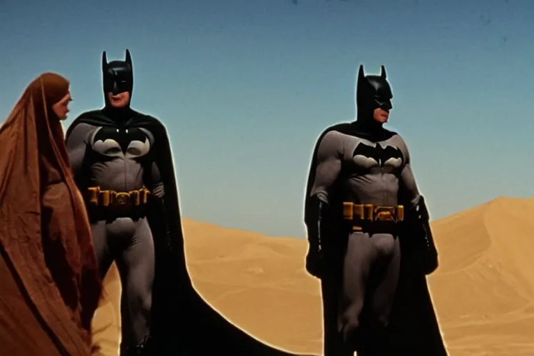 Prompt: Batman in Lawrence of Arabia, cinematic, 4k