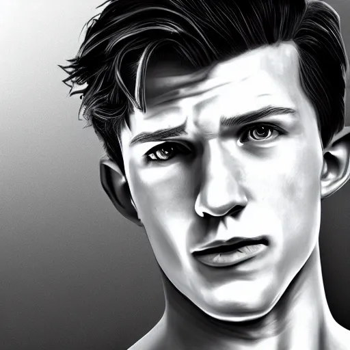 Image similar to tom holland portrait as mr incredible, hd, photorealistic portrait