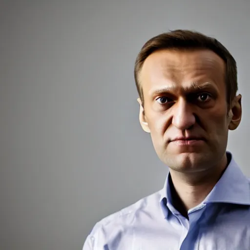 Prompt: professional photo of a person looking like alexey navalny who is the president of russia