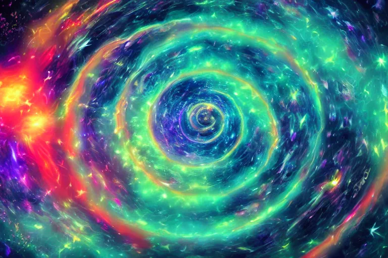 Image similar to cosmic cyclone, digital art, cinematic