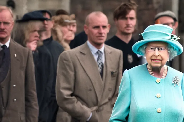 Prompt: the queen of england in breaking bad