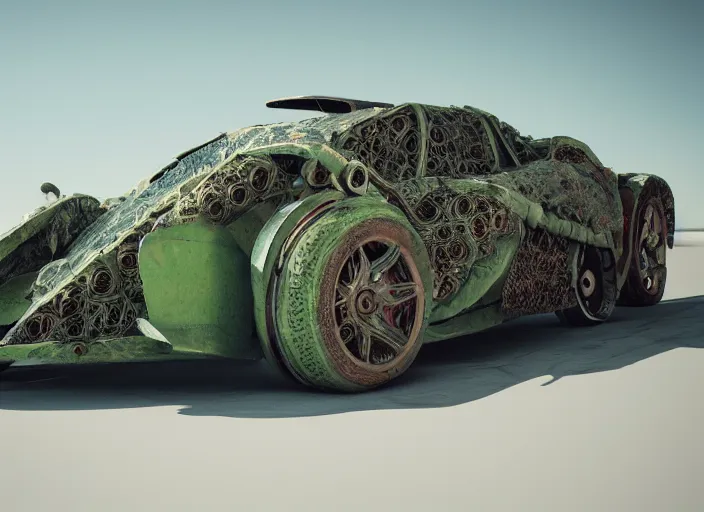 Prompt: hd wallpaper of a car made out of cactus, octane render, 8 k, hyperrealistic, unreal 5, intricate detail, cinematic, studio lighting, concept art, trending on artstation