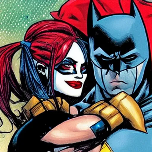 batman harley quinn kiss