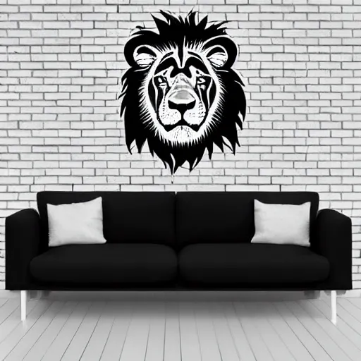 Prompt: black canvas, lion, neon lights, strawberry, dja