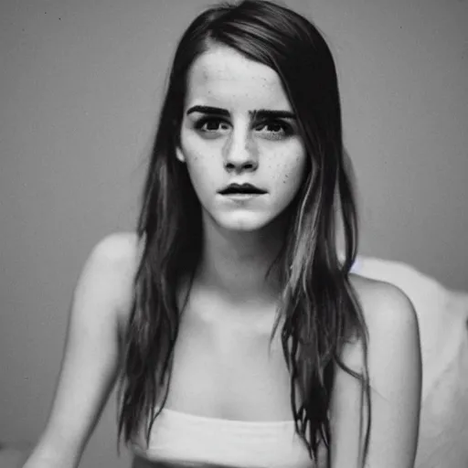 Image similar to 35mm film still of Emma Watson, figure portrait