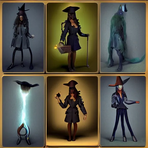 Image similar to research scientist witch. 3 d character design, top - rated on cgsociety