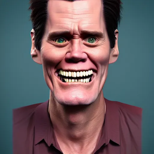 Image similar to jim carrey is fused into a slim jim, hyperdetailed, artstation, cgsociety, 8 k