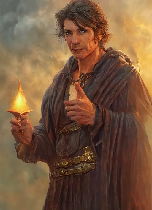 Image similar to a ultra realistic fantasy matte painting portrait of a male sorcerer, ultra detailed, art by ralph horsley, swanland, sabbas