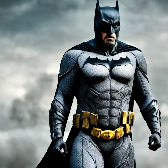 Image similar to film still of Idris Elba as Batman in new DC film, photorealistic 4k