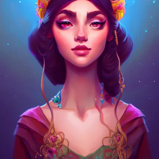 Image similar to a portrait of a beautiful gypsy, art by lois van baarle and loish and ross tran and rossdraws and sam yang and samdoesarts, digital art, highly detailed, intricate, sharp focus, Trending on Artstation HQ, deviantart, unreal engine 5, 4K UHD image