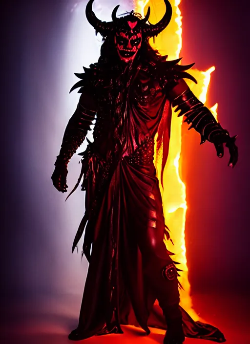 Image similar to jeff besos as the demon king