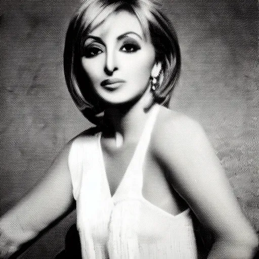 Prompt: a portrait photo of young googoosh