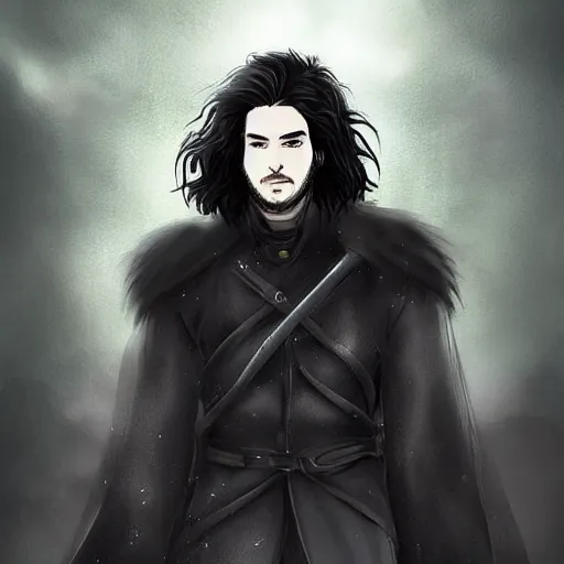 Image similar to an anime style version of jon snow, #art #digitalart artstation hall of fame gallery, editors choice, #1 digital painting of all time, most beautiful image ever created, emotionally evocative, greatest art ever made, lifetime achievement magnum opus masterpiece, the most amazing breathtaking image with the deepest message ever painted, a thing of beauty beyond imagination or words