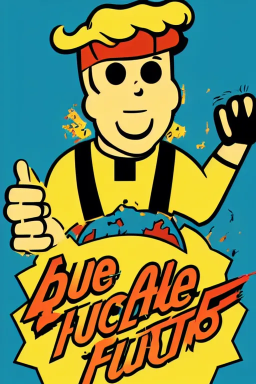 Image similar to fallout 7 6 retro futurist illustration art by butcher billy, sticker, colorful, illustration, highly detailed, simple, smooth and clean vector curves, no jagged lines, vector art, smooth andy warhol style