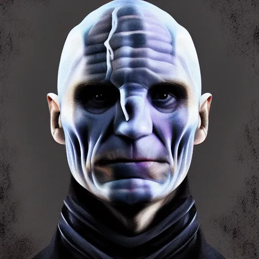 Image similar to Jim Carrey is Voldemort, Digital painting, hyperdetailed