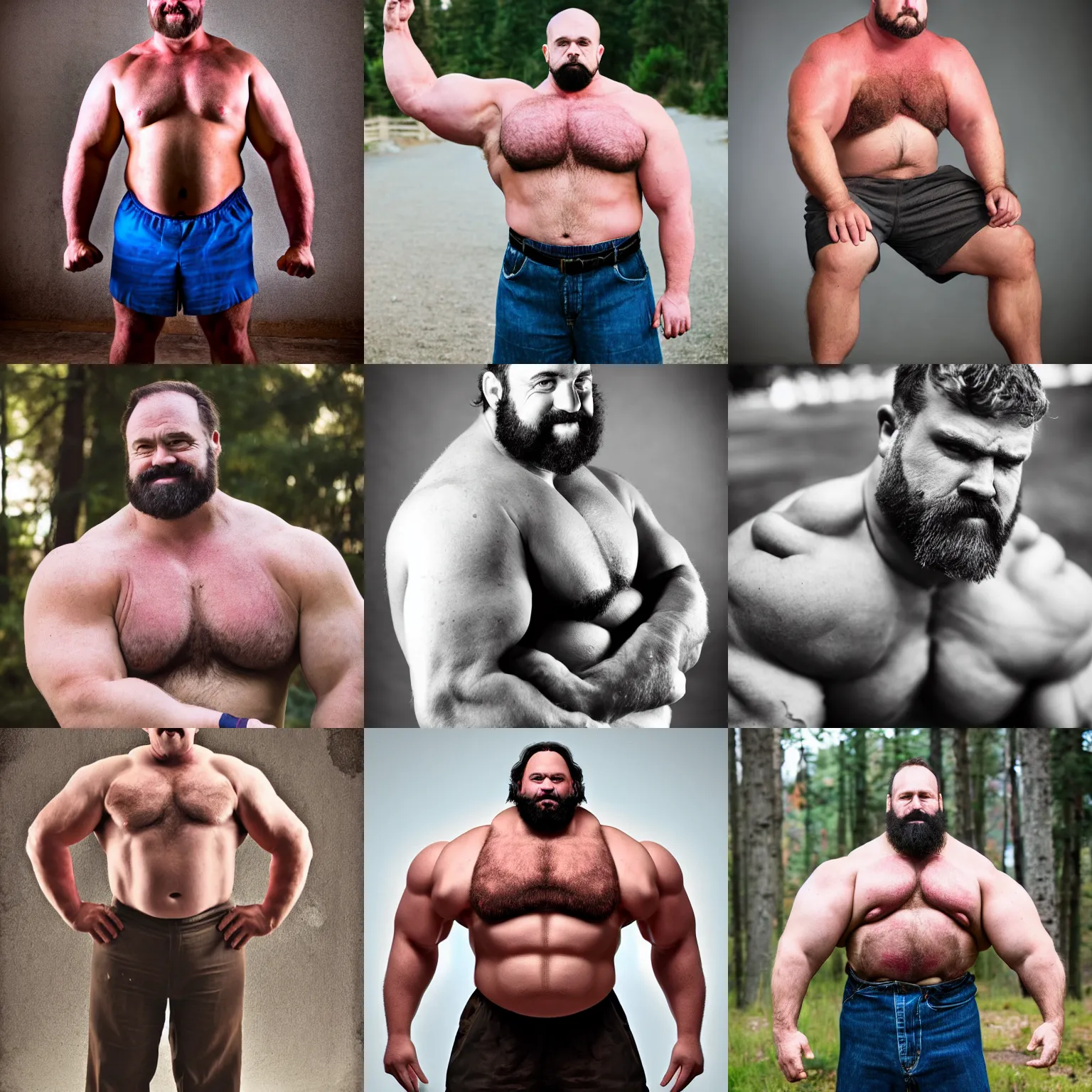 Prompt: brawny burly beefy strongman, photography