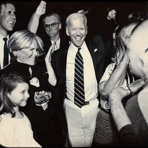 Prompt: Polaroid photo of Joe Biden dabbing