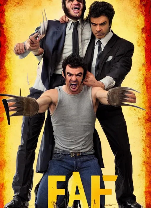 Prompt: Nathan Fielder as Wolverine movie poster